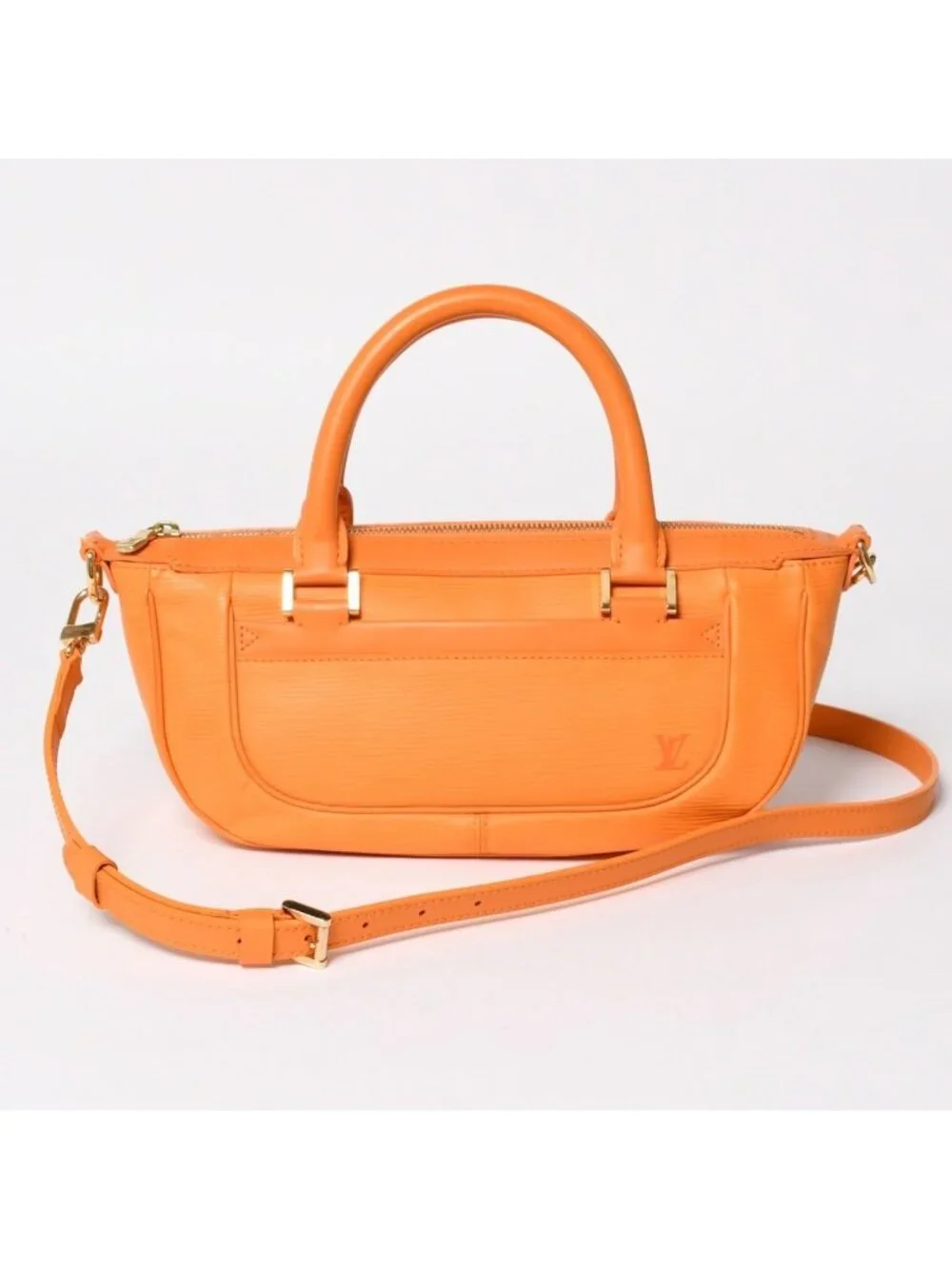 Louis Vuitton Dhanura PM 2-Way Bag Epi Leather Mandarin Orange Gold
